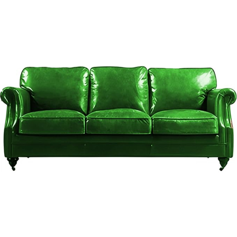 75-tolline nahast diivan, 3-kohaline diivan diivan, elutuba, suur kaasaegne kontori diivan keskel D