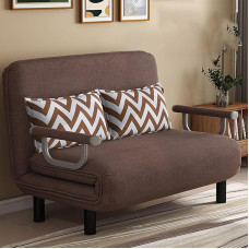 Konverteeritav diivanvoodi 5 reguleeritava seljatoega ja padjadega, 3 in 1 kokkupandav voodi, laisk lesilaua diivan, väike futon tool väikestele ruumidele