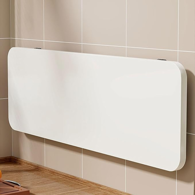 Weiß wandmontierter faltbarer Esstisch platzsparend und einfach zu installieren mehrere Stile verfügbar Starke Tragfähigkeit ideal für Wohnzimmer, Schlafzimmer und Küche