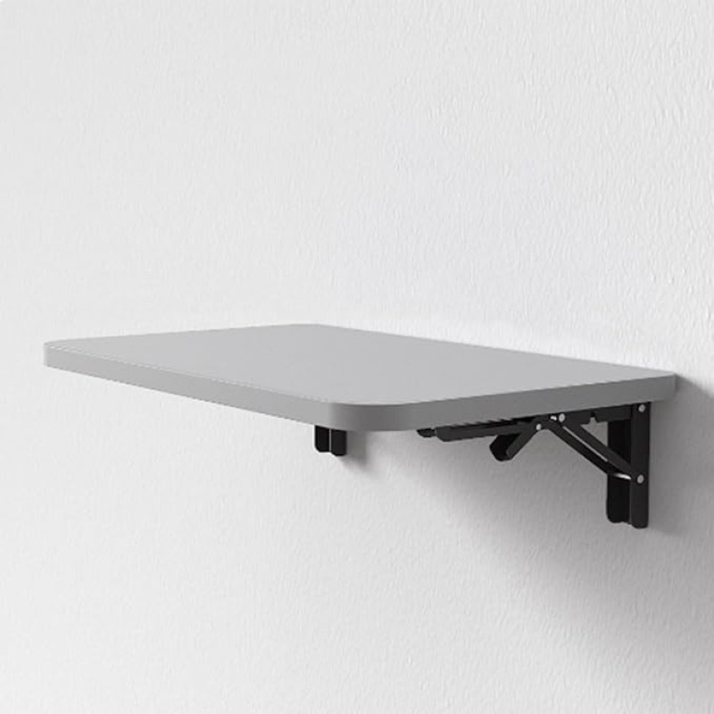 Wandmontierter Klapptisch mit Ablageflächen, kompakter Klapptisch für kleine Räume, ideal für Waschküche oder Heimbüro, platzsparend, faltbarer Wandschreibtisch