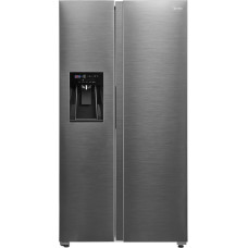 Midea MDRS761MYC46 Side-by-Side Fridge/Freezer Combination, No Frost, 3-in-1 Water, Ice Dispenser and Water Tank, Dual Inverter Compressor, 179.3 cm Height, 573 L Total Volume, 208 kWh per Year,
