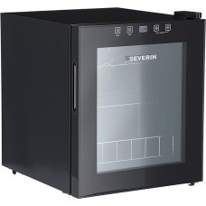 SEVERIN WKS 8907 Wine Fridge 46 L Volume for Max. 15 Bottles of 0.75 L with LED and Touch Display, Temperature Adjustable from 5-18 °C, Only 43 dB, Energy Efficiency Class F, Black