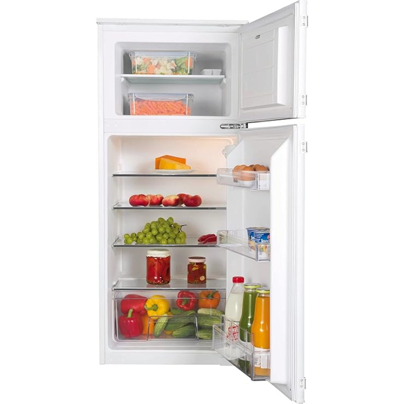 Amica EDTS 372 900 Built-In Fridge-Freezer Combination / Double Door (Freezer Top Compartment) / 122 Recess / Tow Door Technology