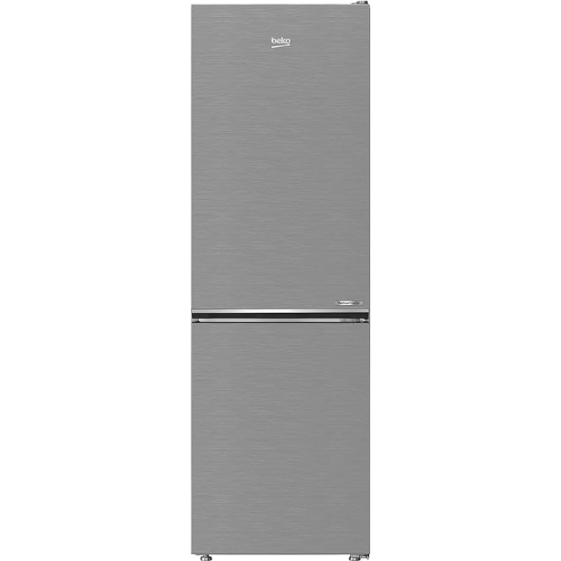 Beko B7RCNE367HXB Freestanding Fridge/Freezer, 316L Net Volume, 210L Refrigerator, 106L Freezer, NoFrost, AeroFlow, HarvestFresh, MultiZone, 3 Freezer Drawers, Stainless Steel Look