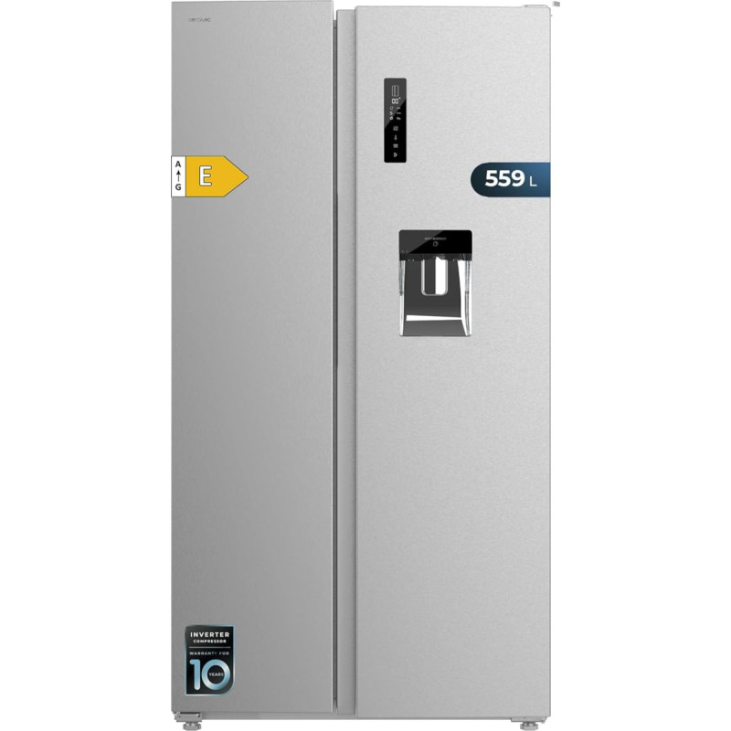 Cecotec Bolero CoolMarket SBS 559 Inox E. 559 L, 177 cm x 90 cm, E-Class, Multi Air Flow System, Total No Frost, Inverter-Plus
