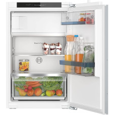 Bosch KIL22VFE0 Built-In Fridge Series 4, Integrated Fridge with Freezer Compartment 88 x 56 cm, 104 L Cooling, 15 L Freezer, Flat Hinge, MultiBox XXL, LED Lighting, EcoAirflow, SuperCooling
