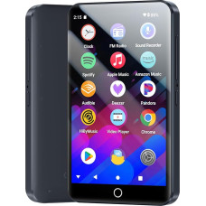 160 GB MP3 mängija Spotify WiFi Bluetooth, 4-tolline puuteekraan, Android 13 MP4 mängija, Audible ühilduv, FM raadio, Amazon Music, Deezer, Pandora, Play Store, jne.