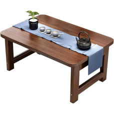 Tragbarer Klapptisch für kleine Räume Multi funktionaler Couchtisch für Wohnzimmer Schlafzimmer und Balkon kompakt und leichtes Design für Kinderstudien und Spielen Sie Brown 90 * 48 * 40 cm