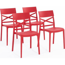 Martina klaaskiudvaigust toolid (4, punane)