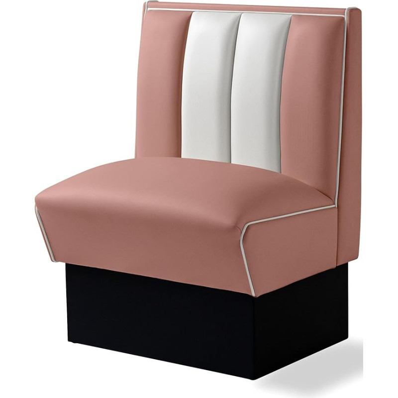 Bel Air 2-st söögipingist koosnev nurgapinkide komplekt Catering Söögimööbel Lounge (Dusty Rose/White)