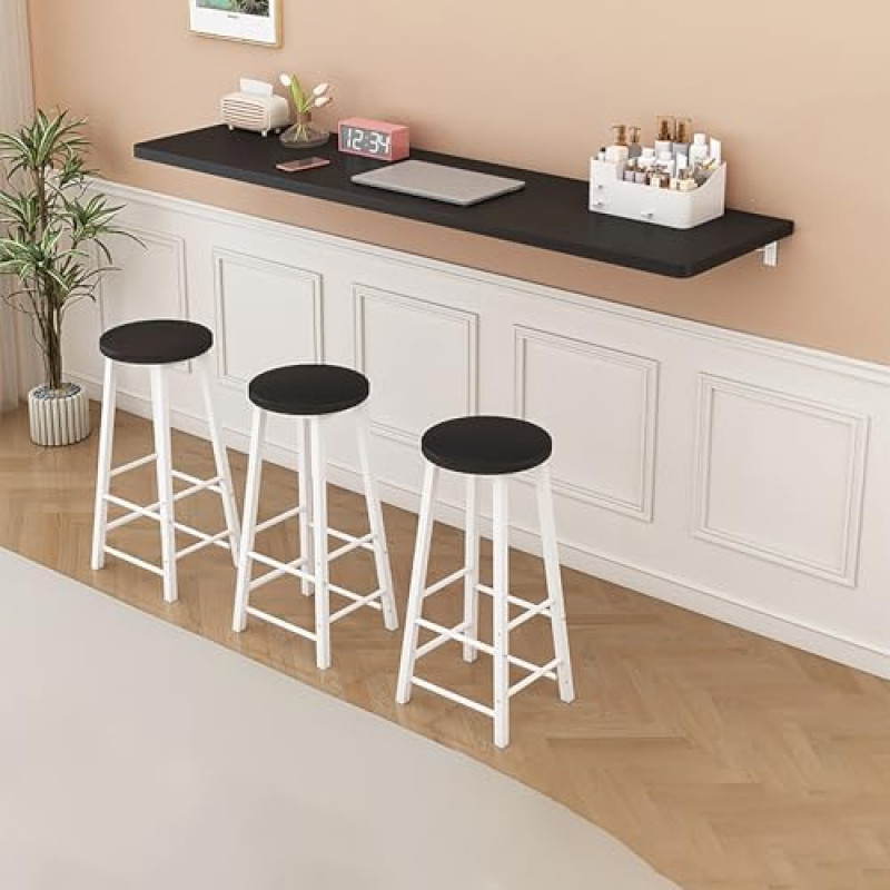 Ujuv kokkupandav laud, kaasaegne kokkupandav laud kodukontorile, seinale paigaldatav kokkupandav arvutilaua, ruumi säästev, lihtne kokku panna, köök, pesuruum, restoran, arbe