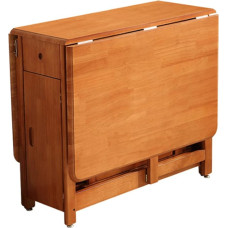 ZEQFEMKL köögilaud, kokkupandav söögilaud, kokkupandav tahke puidust laud, ruumi säästev kompaktne söögilaud magamistuppa, elutuppa, kööki, kontorisse - ei vaja kokkupanekut