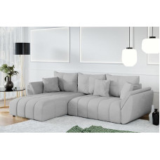 Verciani 266 L-kujuline diivan helehall unefunktsiooniga voodikarp