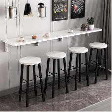 ZEQFEMKL An der Wand montierter Klapptisch für Milchteeläden und Bars. Klapptisch aus Holz für die Küche, langes und schmales Design