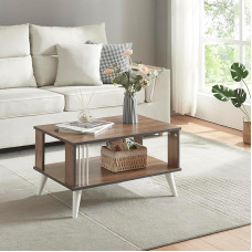 [en.casa] Århus kohvilaud riiuliga Elutoa laud Ristkülikukujuline kohvilaud 40 x 70 x 50 cm Diivanilaud Tammepuust