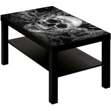 Kohvilaud kolju puu juured maa värvi seepia laud valge