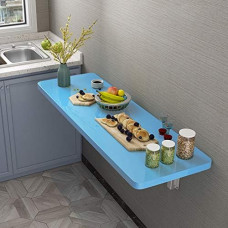 WESTWILD Multifunktionaler Klapptisch zur Wandmontage für Home-Office, Küche und Kinderzimmer, platzsparendes Design mit 4 Farboptionen (Blau, 90 x 30 cm)