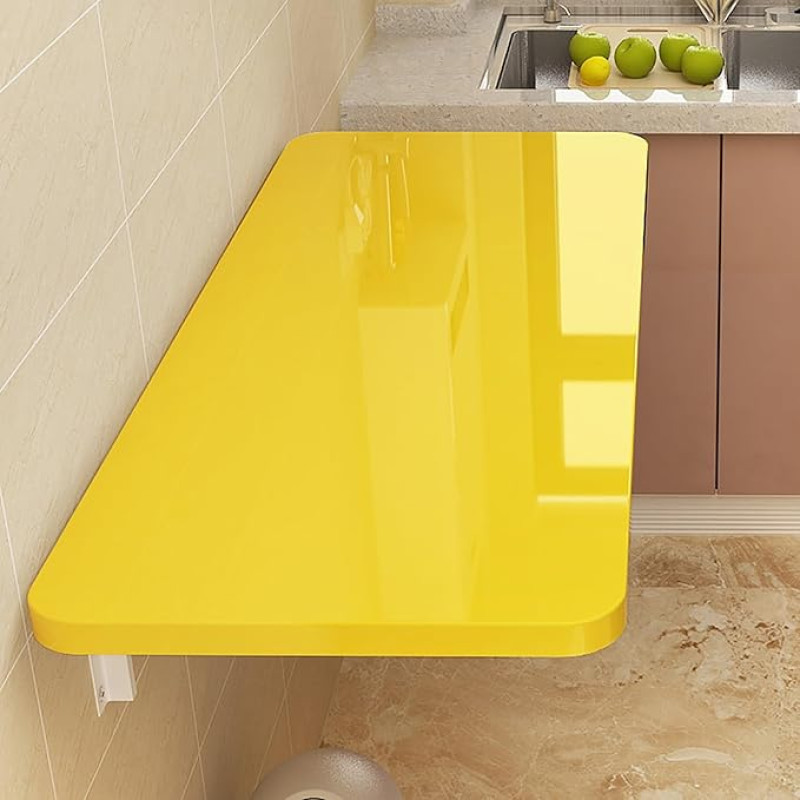 Wandmontierter Klapptisch aus Holz, multifunktionaler Wandschreibtisch für Zuhause, schwimmende Wäsche, Werkbank, platzsparend, faltbarer Küchentisch für Schlafzimmer, Küche, Büro (Farbe)