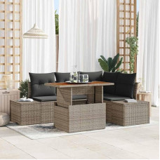 Aiious Garten-Sofa-komplekt 5 tk Grau ja Braun 100 x 55 x 73 cm