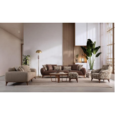 Generisch Kerria 3+2+1 + Jalatsikomplekt Pruun / Beež