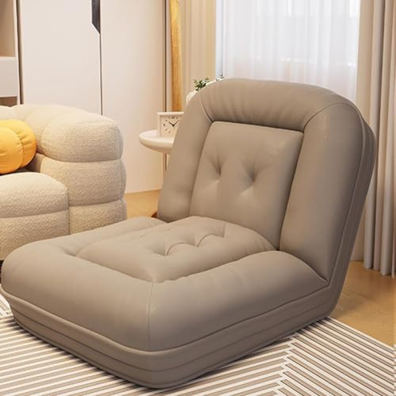 Ümberehitatav põrandakohver, kokkupandav diivanvoodi, külaliste Chaise Longue, 5-suunaline reguleeritav madrats, diivan täiskasvanutele, kokkupandav laisk diivan, eemaldatav, hall, 190 x 95 cm.