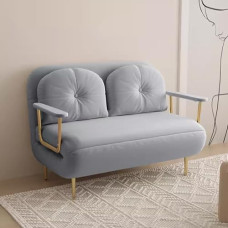 Kokkupandav diivanvoodi koos padjadega, magamistool, kaasaegne rauaraam, tugev kandev diivan elutuppa, korterisse, külaliste kontorisse (värv : sinine, suurus : 120cm)