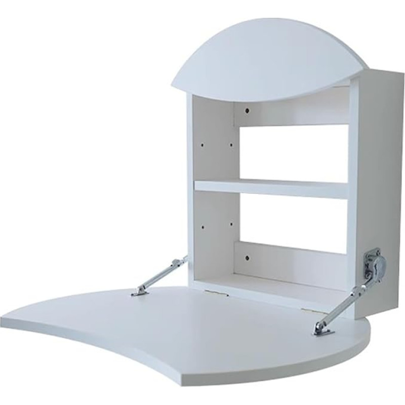 plmmdp kokkupandav seinalaua, seinale paigaldatav laud, roostevabast terasest tõmbeklapp, mitmekülgne erinevateks stsenaariumideks (valge)