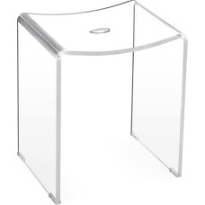 Navaris Akrüül dušijalats 43,5 x 37 x 28 cm - Vannitoatool - Pink dušši ja vanni jaoks - Jalats Libisematu kaasaegne läbipaistev