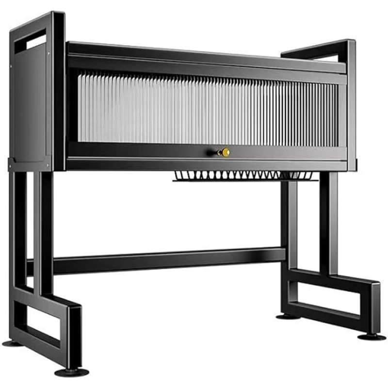 SUPYINI 33.46 x 11.81 x 31.5 inch Multifunctional Dish Dryer Made of Carbon Steel and PC, Sink Drainer for Efficient Storage and Organisation in the Kitchen