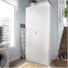 Dmora - Giovo Wardrobe 2 Doors Clothes Hanger for Bedroom Multipurpose Wardrobe 81 x 52 x 184 cm White