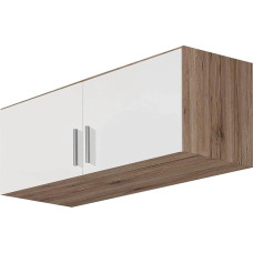 Rauch Möbel Celle Cabinet, Hinged Door Cabinet Attachment in White / Sanremo Oak Light, 2 Doors W x H x D 91 x 39 x 54 cm