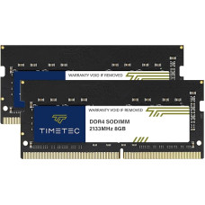 Timetec 16GB Kit (2x8GB) DDR4 2133MHz PC4-17000 Non-ECC Unbuffered 1.2V CL15 1Rx8 Single Rank 260 Pin SODIMM Sülearvuti sülearvuti arvuti mälumooduli uuendamine (16GB KIT (2x8GB))