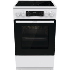 Gorenje GEC5C43WGAMZ elektripliit klaaskeraamilise pliidiga / 50 cm / 70 liitrit / Kiirküte / Pitsarežiim 300 °C / Sulatus / AquaClean / Ergonoomiline lüliti / 8 kütteviisi / Valge