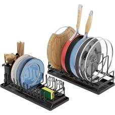 Rordigo Multifunctional Stainless Steel Dish Dryer with Storage Rack for Pots and Pans, Dish Dryer, Storage of Pots and Pans, Durable, Easy to Use