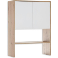 NERJA Cabinet Attachment for Washing Machine Cabinet, Artisan Oak Look / White, Countertop Cabinet for Additional Storage Space in the Bathroom and Laundry Room, 75 x 103 x 32 cm (W x H x D)
