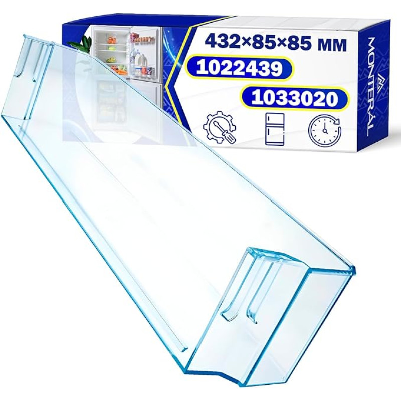 Külmkapi pudelihoidja 432 x 85 mm originaalkoodiga 1022439 1033020 Amica MONTERAL jaoks