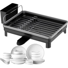 Tableware Dish Drying Rack for Kitchen Worktop | Dish Rack Kitchen Shelf Sink, Cutlery Drain Clothes Airer, Draining Board, Multifunctional Dish Drainer
