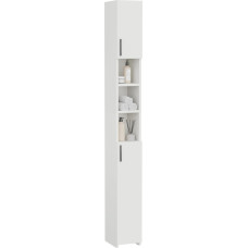 ComfortCove Bathroom Cabinet Narrow Bathroom Cabinet Freestanding Storage Cabinet Shelf for Bathroom Kitchen and Living Room 2 Doors White