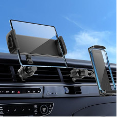 DICMKY pika käega auto telefonihoidik Samsung Galaxy Z Fold 6 5 4 3 - tahvelarvuti hoidik auto õhuventilaatori käedeta, 360° pööratav, sobib iPad Mini 6 iPad Pro iPad Air Pixel Foldile ja teistele 4-12,9-tollistele seadmetele.