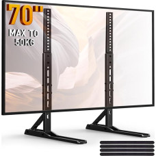 Perlegear universaalne telerijalg 22-70-tollise teleri jaoks, laua telerijalg 3 kõrgusvariandiga, kaasaegne telerijalg mahutab kuni 50 kg, maksimaalne VESA 800 x 600 mm