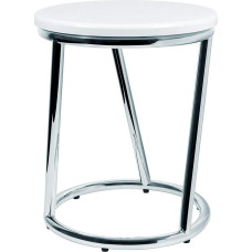 Libaro Salina Vannitoatool, läikiv metallist kroom, ümmargune tool, valge disainiga baarijalats, baarijalats, köögijalats, tool või pink koridoris, WC-tool kõrge täiskasvanutele.