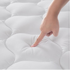 DUANDUAN madratsitopper 140 x 200 cm, pehme topper, madratsitopper sügavate taskutega, masinpestav madratsikaitse, valge