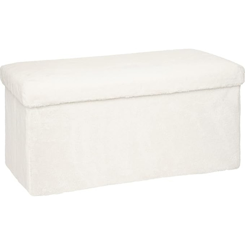 Atmosphera Ezzio Folding Pouf Wood White