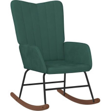 vidaXL Rocking Chair, Rocking Chair, Relaxing Chair, Relaxing Chair, Living Room Chair, Upholstered Chair, Velvet Dark Green