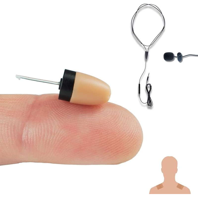 PingaOculto Spy kõrvaklappide testimine Mini VIP Pro nähtamatud kõrvaklapid mobiiltelefoni mikrofon koos kaabli ja kleepribadega - nähtamatud kõrvaklapid peakomplektid Spicker Ear (Spy Earpiece VIP Pro Mini +
