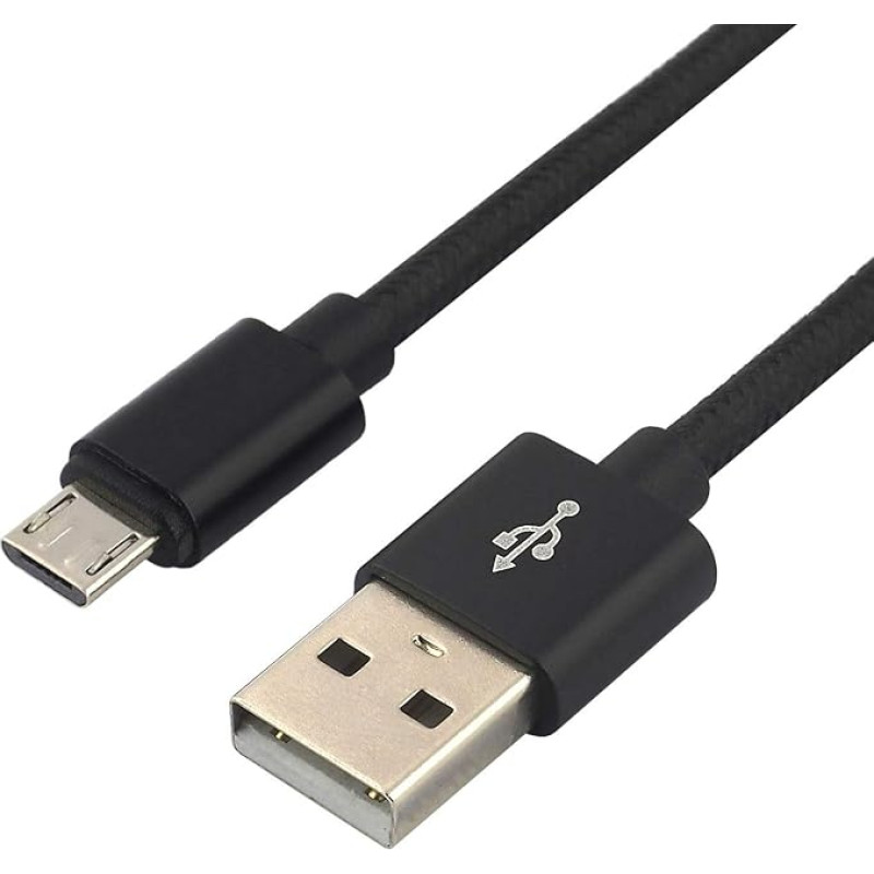everActive CBB-1MB Micro USB nailonkaabel kiire laadimine kuni 2.4A 100cm mustana