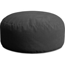 DreamRoots Pouf Stool Roller 70 x 70 x 40 cm - Pouf Cord - Seat Cushion Round - Stool Living Room - Footstool for Armchair - Stool Sofa - Seat Poof - Footrest Stool - Chair Stool - Stool Round