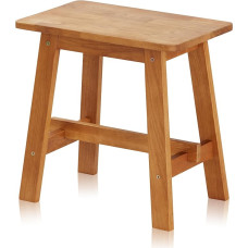 KHG Stool Hallway Wardrobe Stool Wooden Stool 29 x 45 x 29 cm - Solid Oak Wood Maximum Load 110 kg - Plant Stool Country House Style Oiled