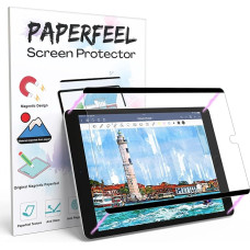 PAPERFEEL Magnetiline kaitsekile iPad 9.8./8./7. põlvkonna 10,2-tollisele (2021/2020/2019) - matt paberikile kirjutamiseks joonistamiseks - peegeldumisvastane / vähem sõrmejälgi / lihtne paigaldus