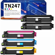 5 tk TN243 tooner, mis ühildub Brother TN-243CMYK tooneriga Brother MFC L3750CDW L3770CDW MFC-L3750CDW TN 243CMYK TN-247 tooner DCP-L3550CDW HL-L3210CW HL-L3230CDW MFC-L37110CDW CW
